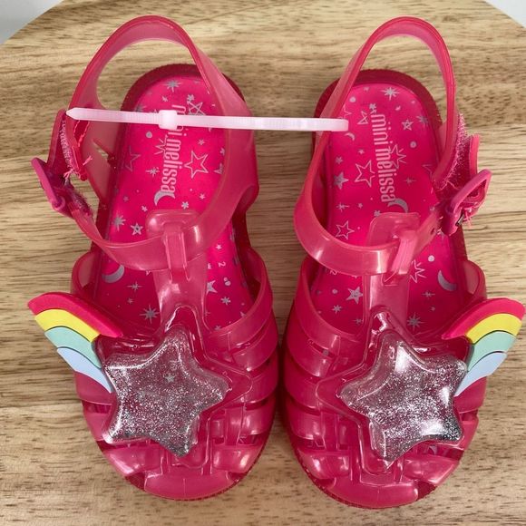 Mini Melissa Other - NWT Mini Melissa Possession II Jelly Sandal in Pink Happy Toddler Size 8
